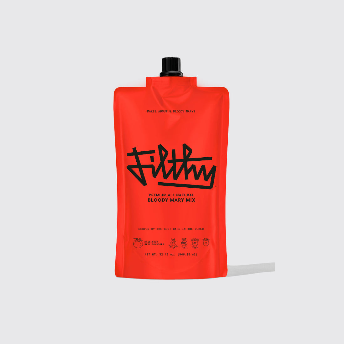 Filthy Foods' Bloody Mary Mix Pouches Pure Goodness in Every Sip Spirits With Smoke