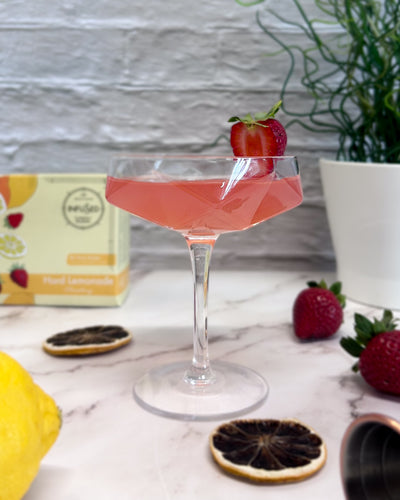 Strawberry Lemonade Cocktail Infusion Kit. Can also be made into a mocktail. Used with Vodka, Gin, Rum or Whiskey.