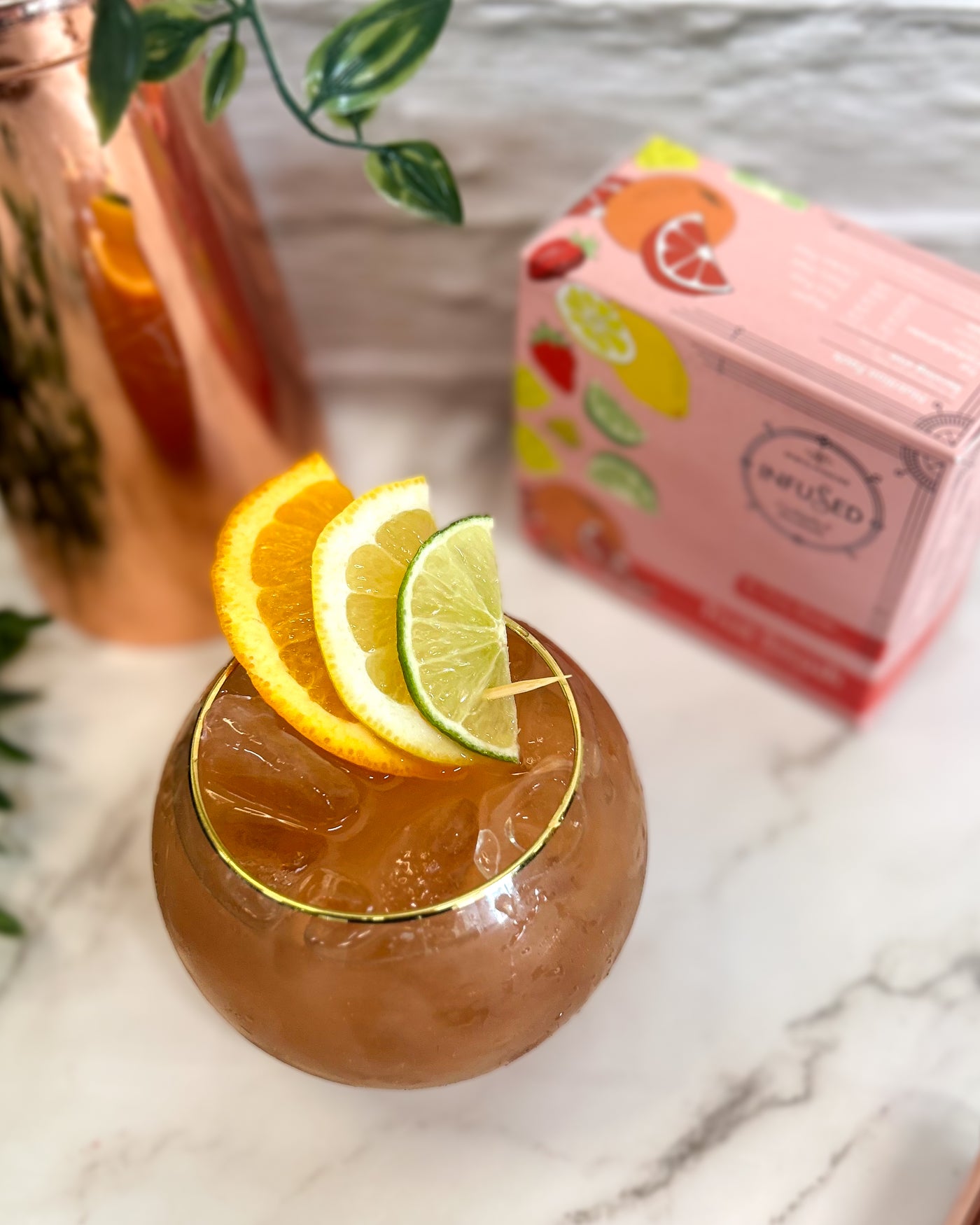 Tropical Fruit Smash Cocktail Infusion Kit. Can also be made into a Mocktail. Used with Vodka, Gin, Rum or Bourbon. 