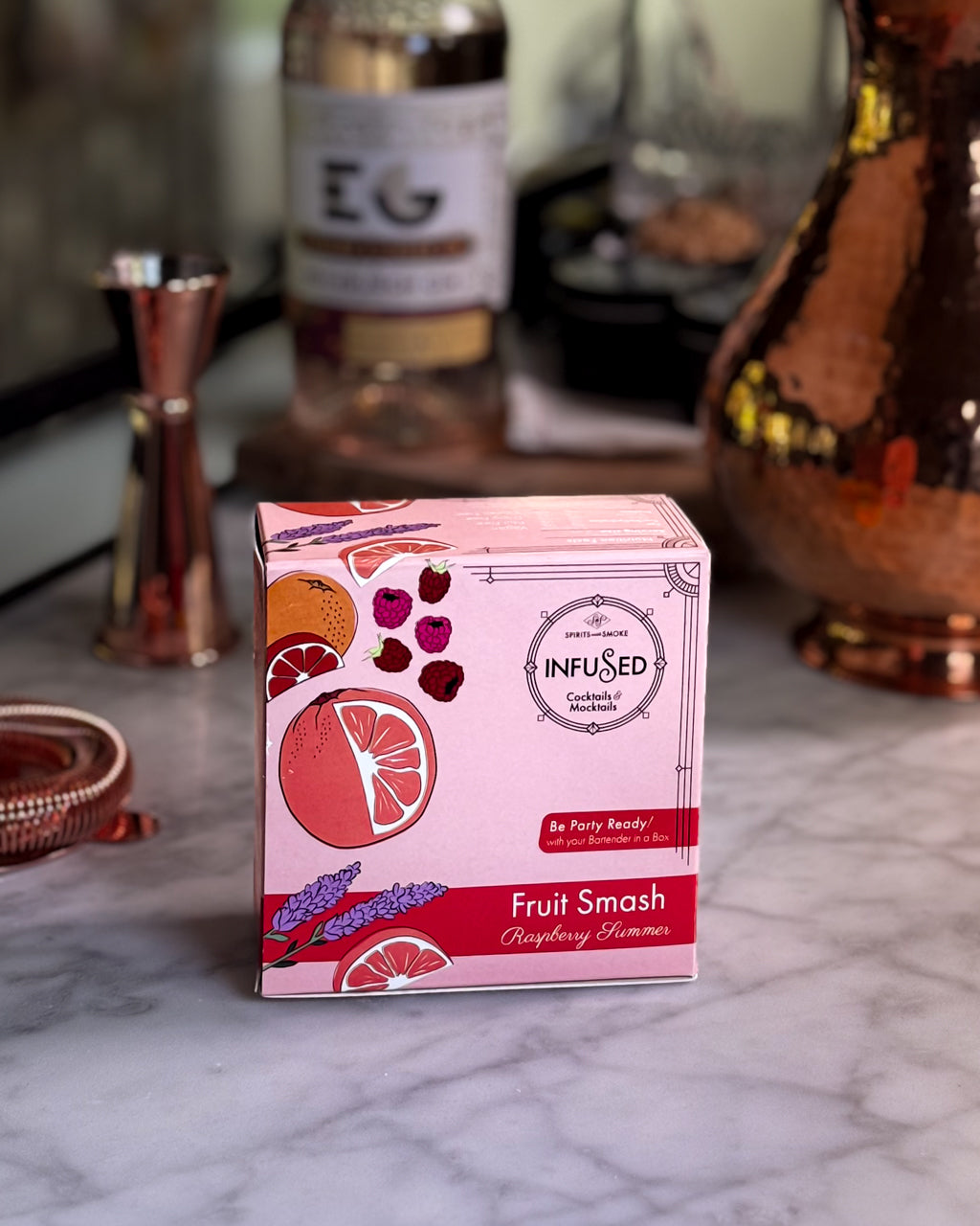 Raspberry Summer Fruit Smash Cocktail Infusion Kit. Also can be made into a Mocktail. Used with Vodka, or Gin. 