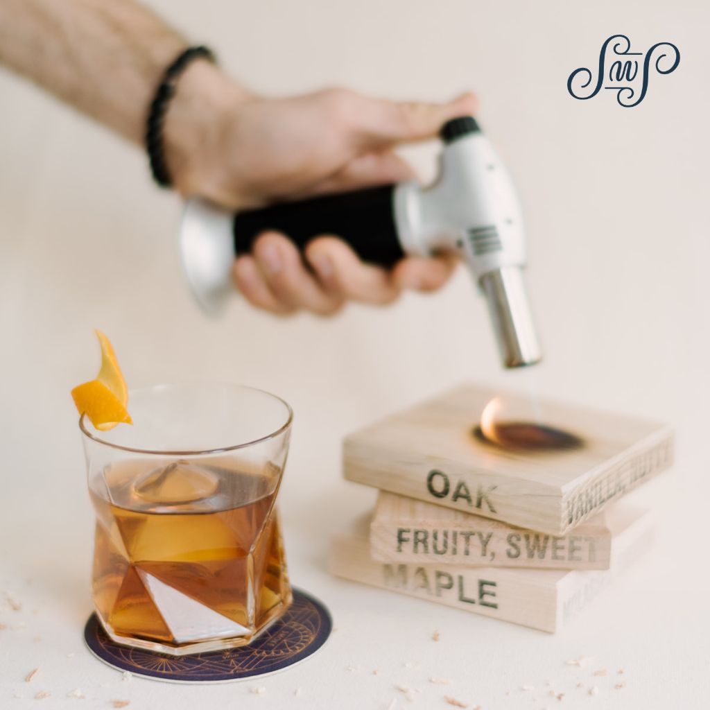 Smoking the perfect old fashioned